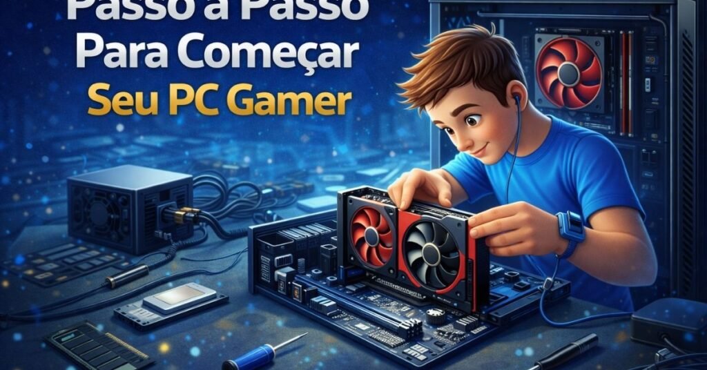 Aprenda como instalar as primeiras peças de um PC gamer do jeito certo, evitando erros e garantindo mais desempenho, estabilidade e segurança no seu setup.